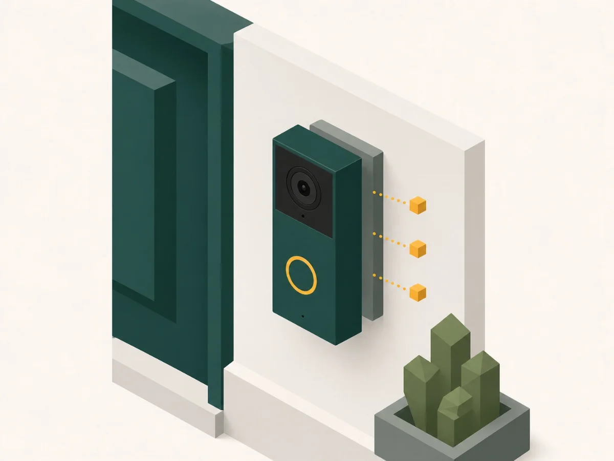 Video doorbell or camera fitting